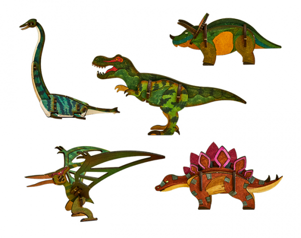 AutomataOrgel,3D퍼즐 - 공룡(티라노사우루스, 엘라스모사우루스, 프테라노돈, 스테고사우루스, 트리케라톱스)